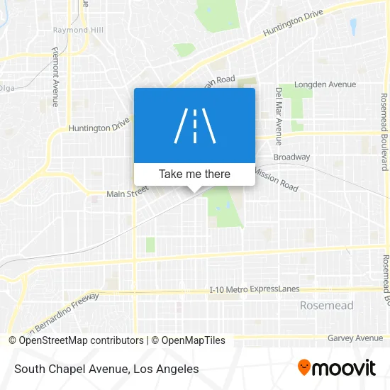 South Chapel Avenue map