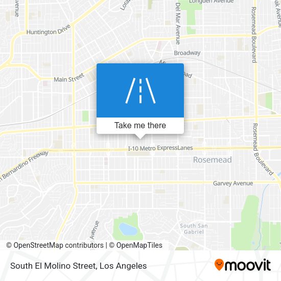 South El Molino Street map