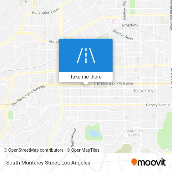 South Monterey Street map