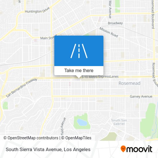 Mapa de South Sierra Vista Avenue