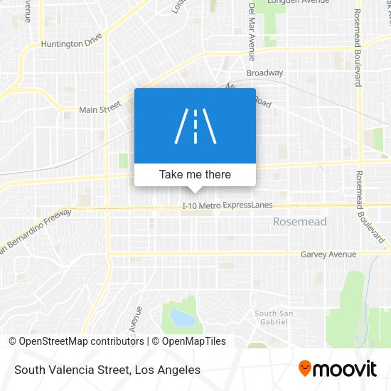 South Valencia Street map