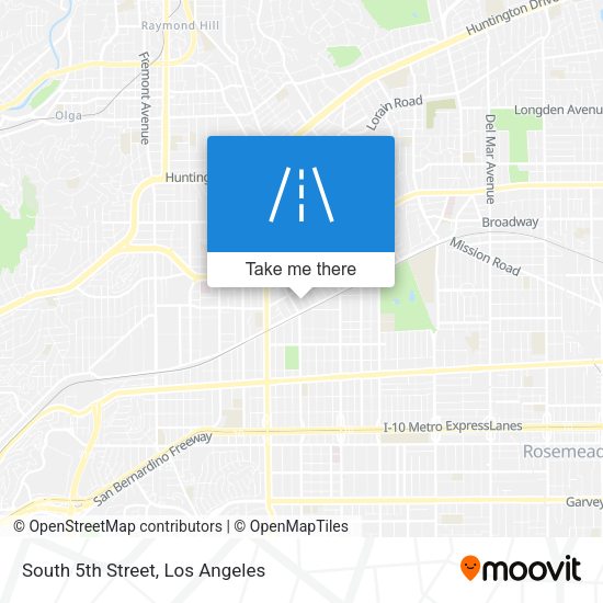 Mapa de South 5th Street