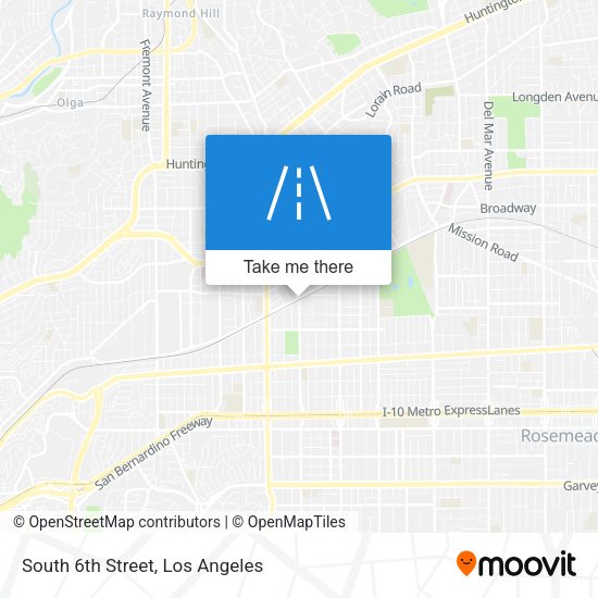 South 6th Street map