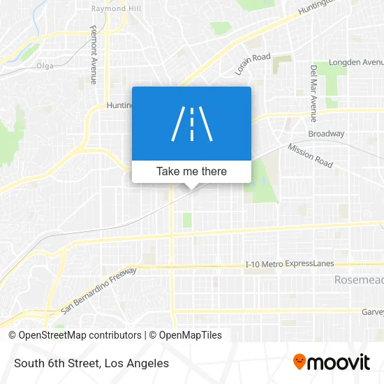 South 6th Street map