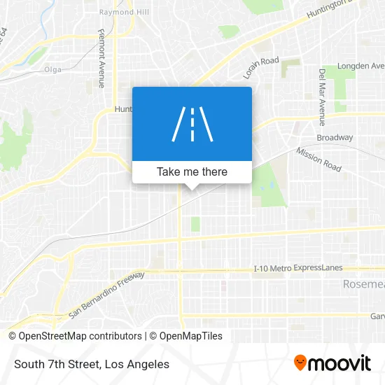 South 7th Street map