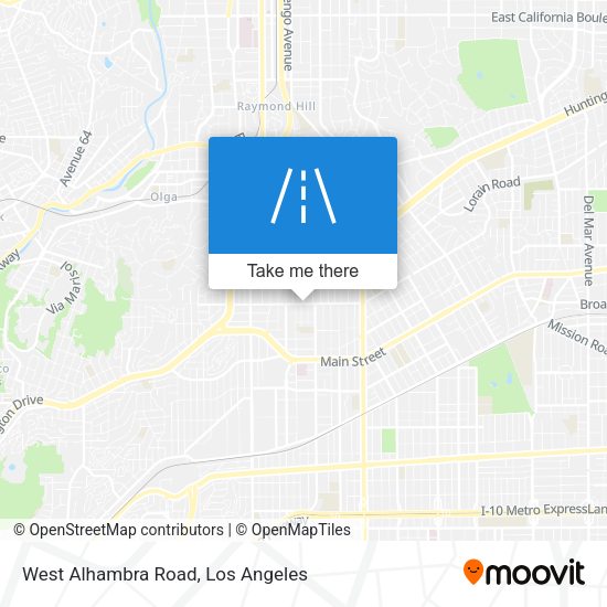 West Alhambra Road map