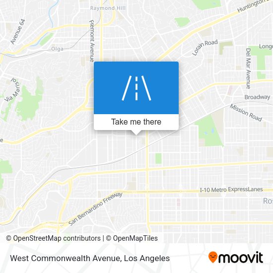 West Commonwealth Avenue map