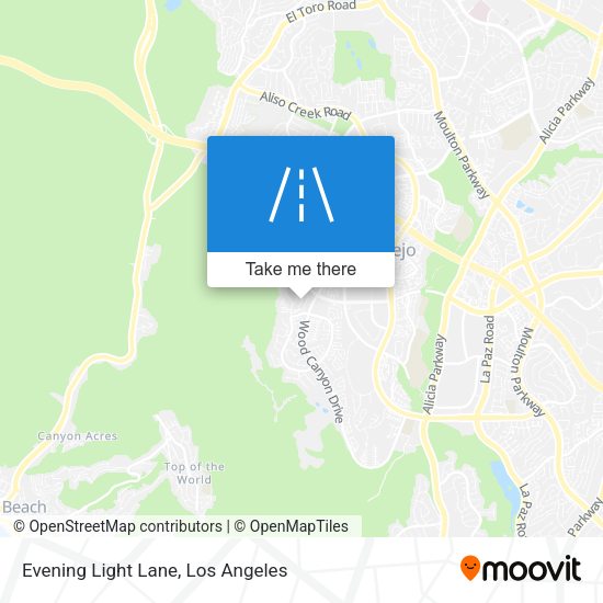 Evening Light Lane map