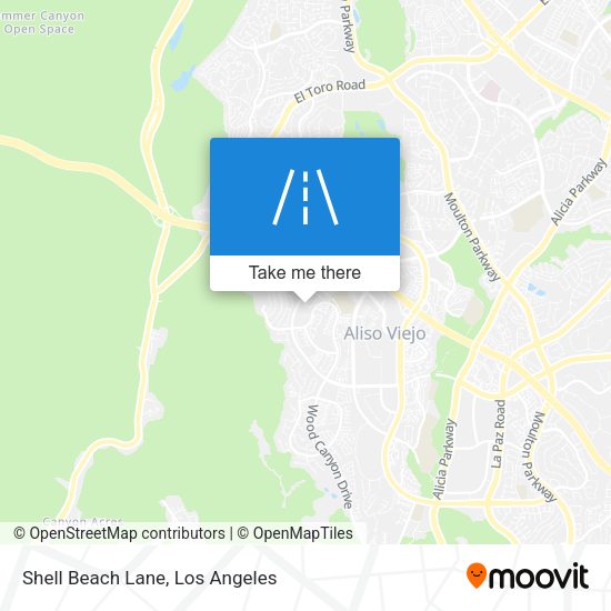 Shell Beach Lane map