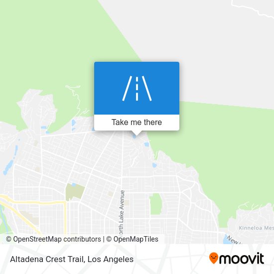 Altadena Crest Trail map
