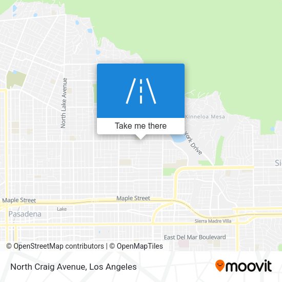 North Craig Avenue map