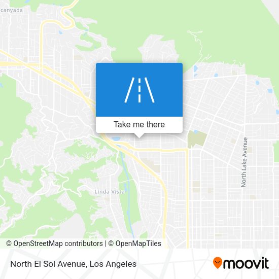 North El Sol Avenue map
