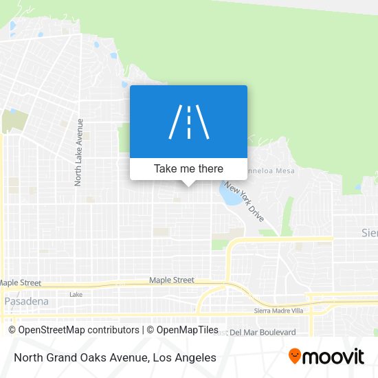 North Grand Oaks Avenue map