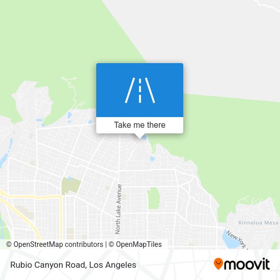 Rubio Canyon Road map