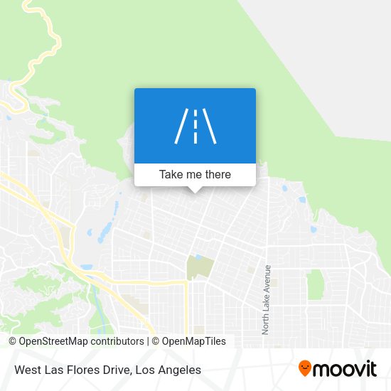 West Las Flores Drive map