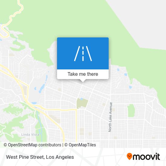 West Pine Street map