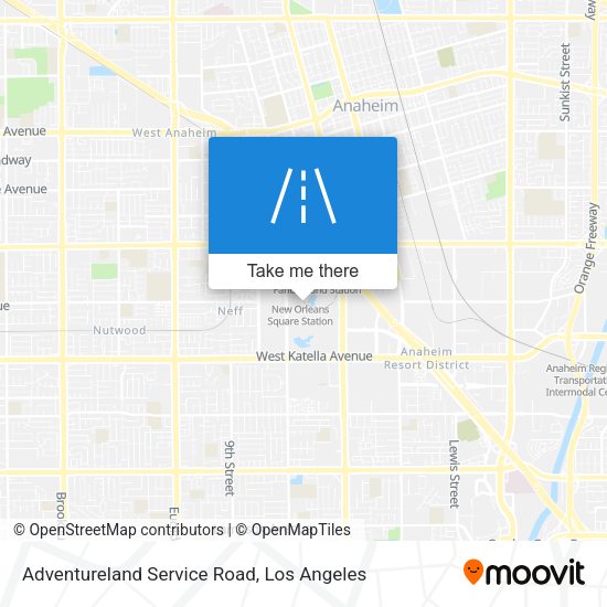 Mapa de Adventureland Service Road