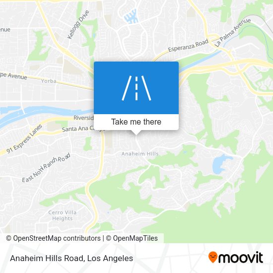 Mapa de Anaheim Hills Road