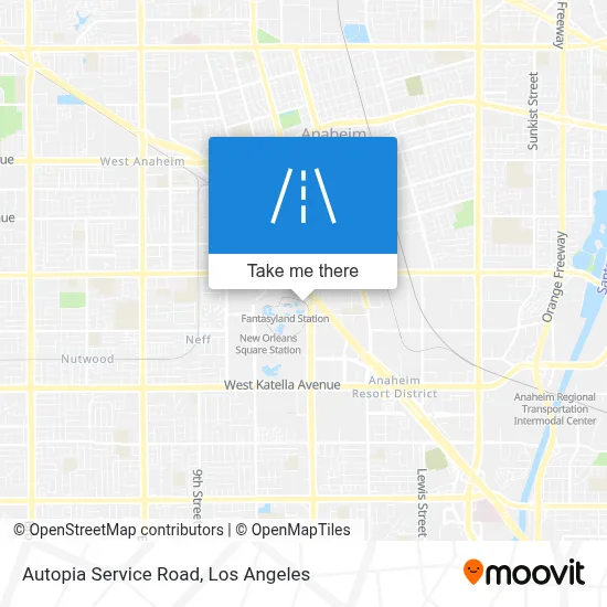 Autopia Service Road map