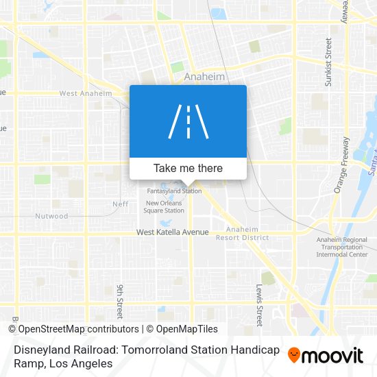 Disneyland Railroad: Tomorroland Station Handicap Ramp map