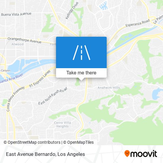 Mapa de East Avenue Bernardo