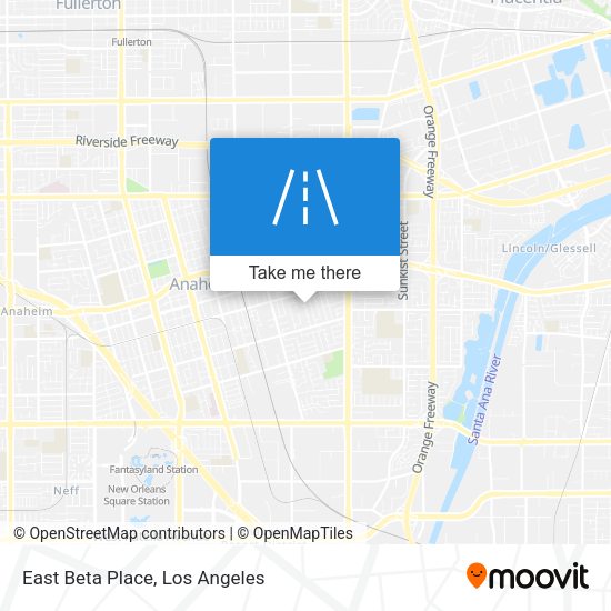 East Beta Place map