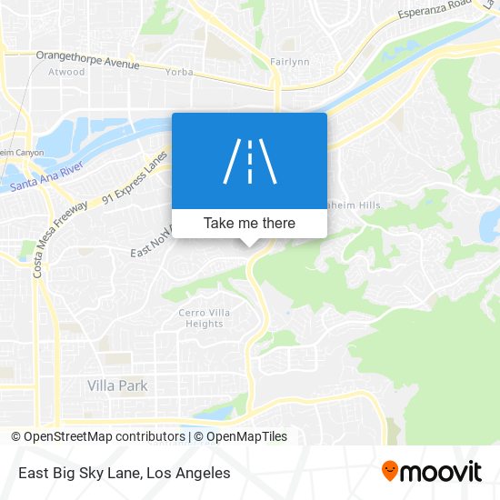 East Big Sky Lane map