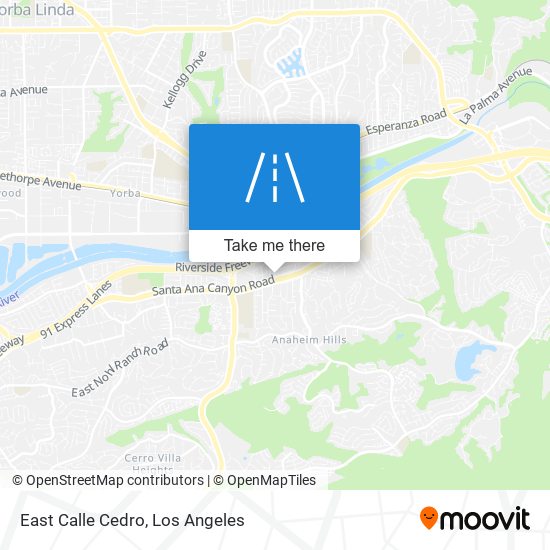 East Calle Cedro map