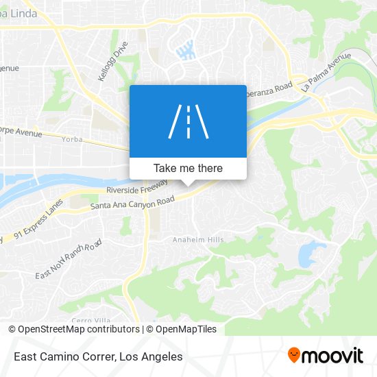 East Camino Correr map