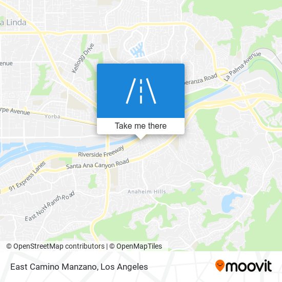 East Camino Manzano map
