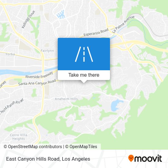 East Canyon Hills Road map