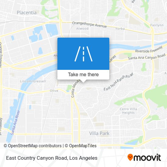 Mapa de East Country Canyon Road