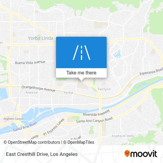 Mapa de East Cresthill Drive