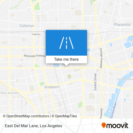 East Del Mar Lane map