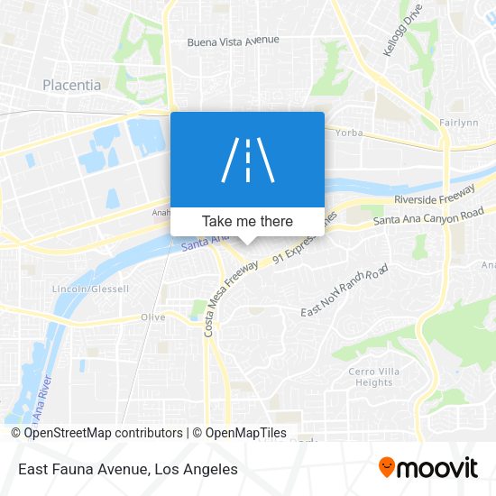 East Fauna Avenue map
