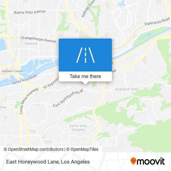 Mapa de East Honeywood Lane