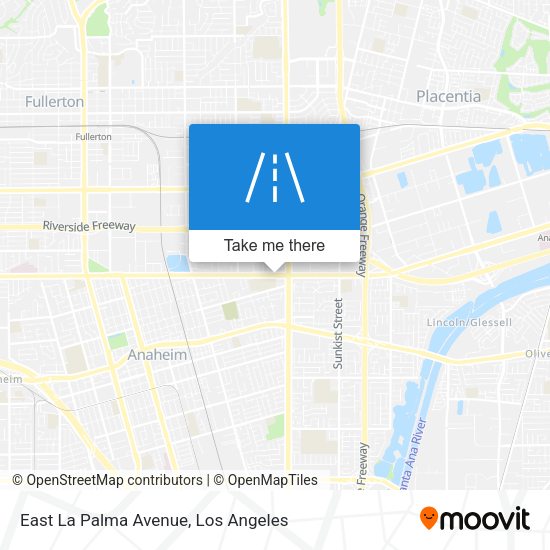 Mapa de East La Palma Avenue