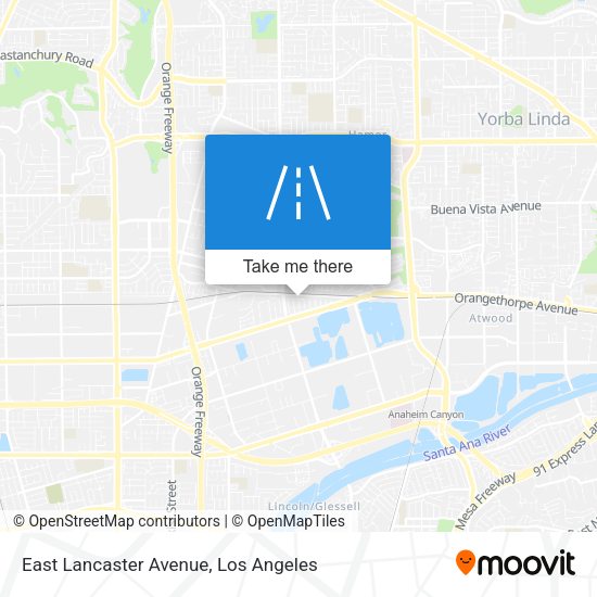 East Lancaster Avenue map