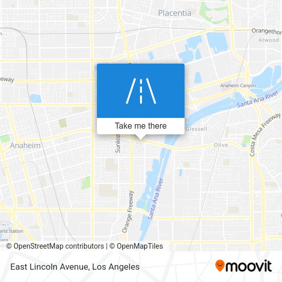 Mapa de East Lincoln Avenue