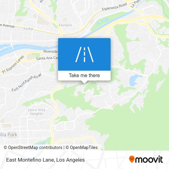 East Montefino Lane map