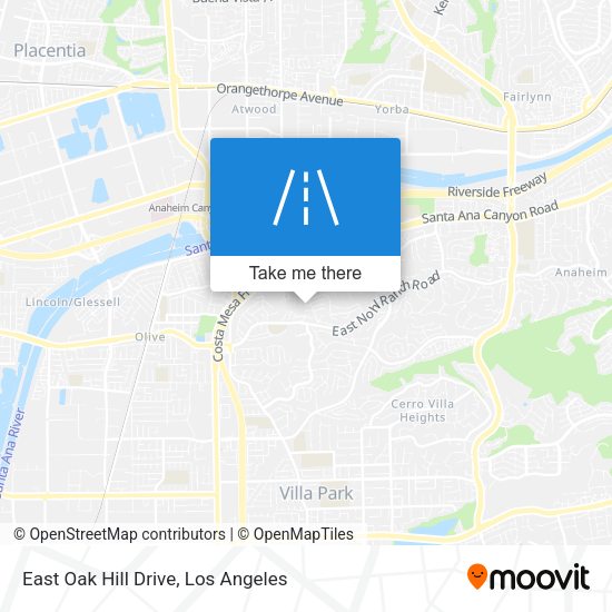 East Oak Hill Drive map