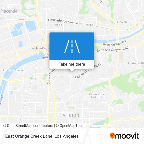 East Orange Creek Lane map