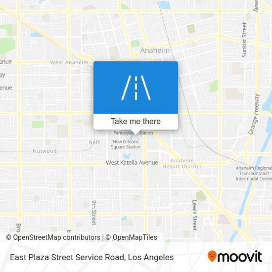 Mapa de East Plaza Street Service Road