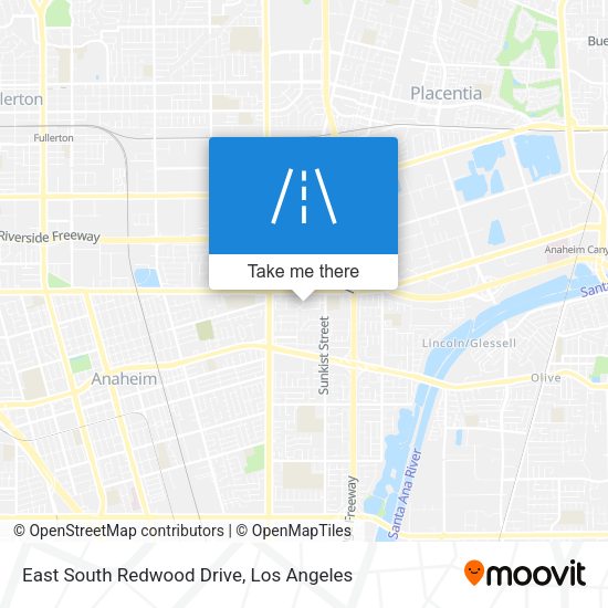 Mapa de East South Redwood Drive
