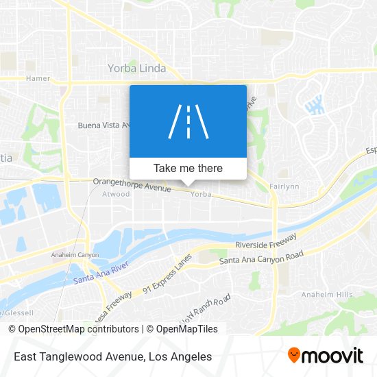 East Tanglewood Avenue map