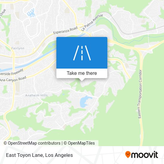 Mapa de East Toyon Lane