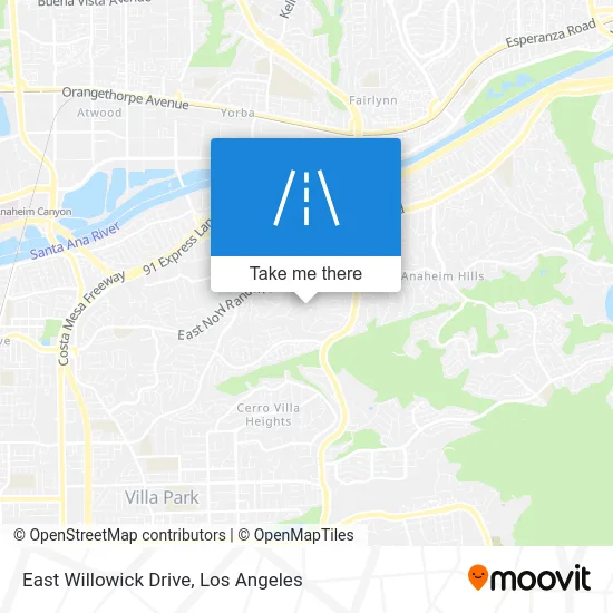 East Willowick Drive map