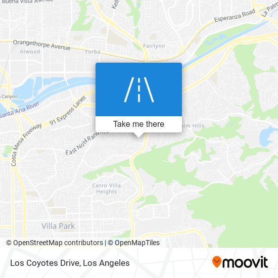 Los Coyotes Drive map