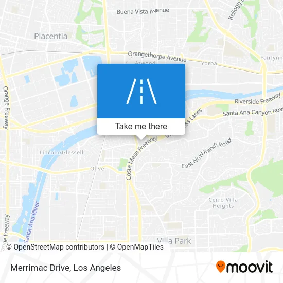 Merrimac Drive map
