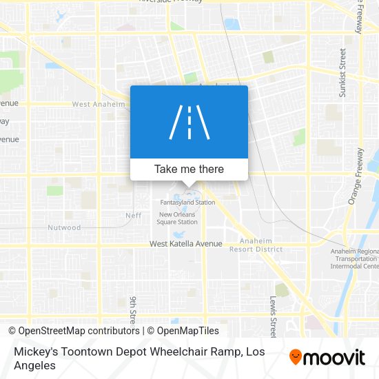 Mickey's Toontown Depot Wheelchair Ramp map